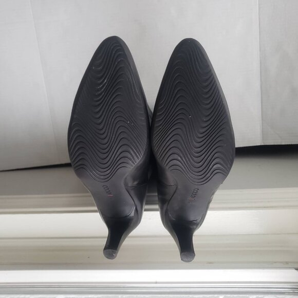ECCO TALL BRISTOL HIGH HEEL MOTO STYLE BUCKLE BOOTS BLACK SIZE 40 or 9/9… - Picture 10 of 12